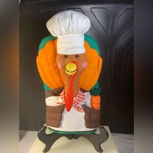 Thanksgiving, Turkey Oven Mitt Plush Turkey Chef Hot Mitt King